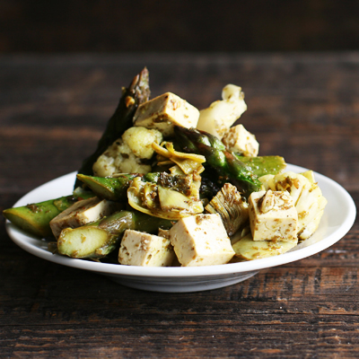 Sauteed Tofu with Spring Vegetables and Za’atar