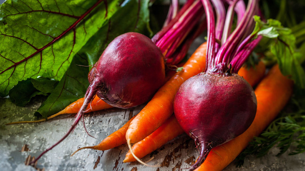 fresh carrot and beetroot