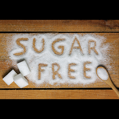 a sugar free word with background
