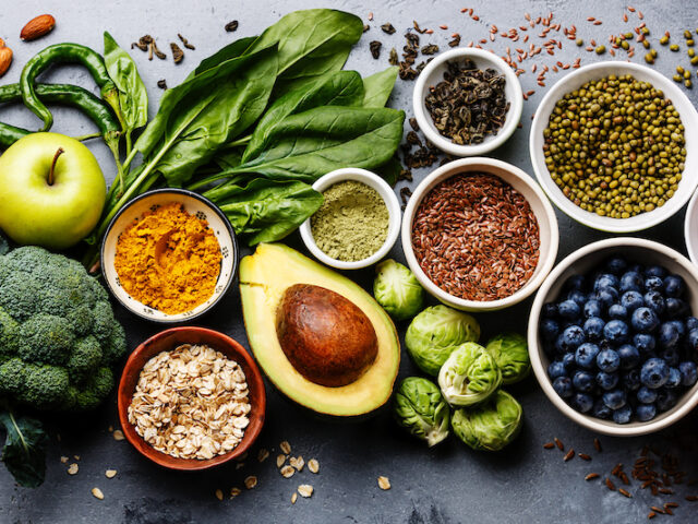 Healthy food clean eating selection